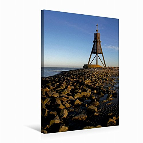 Premium Textil-Leinwand 50 x 75 cm Hoch-Format Die Kugelbake | Wandbild, HD-Bild auf Keilrahmen, Fertigbild auf hochwertigem Vlies, Leinwanddruck von Martina Berg