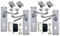 Discount Hardware UK Victorian Scroll Chrome Door Handle Lock Pack with + 2 Lever Lock + Hinges (2) and Key - Polished Door Handles with Locks for Enhanced Security & Style - Sets of 2