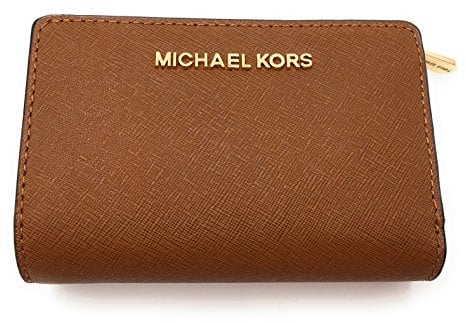 Michael Kors Damen Geldbörse, braun, 3x8x13 cm, Echtes Leder, JET SET TRAVEL