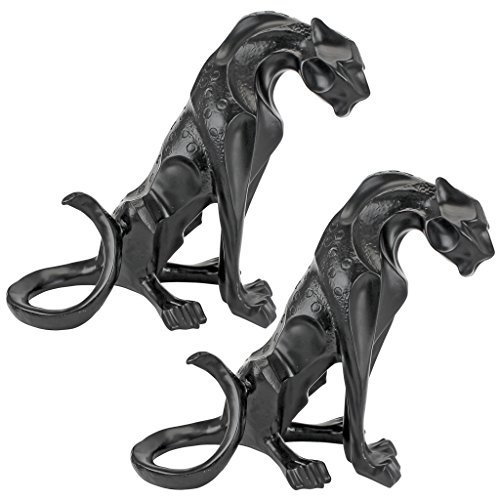 Design Toscano Jaguar-Statue ‚Täuschende Ruhe‘, Resin, Schwarz, 21 x 9 x 16.5 cm, 1 Einheiten