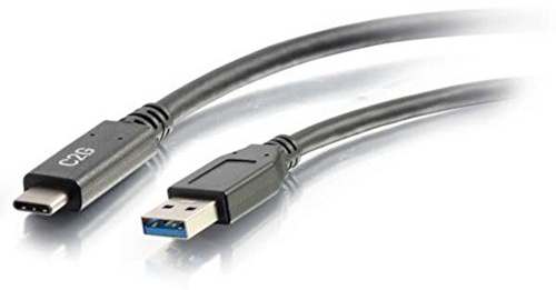 C2G 0.9M (3ft) USB-C® to USB-A SuperSpeed USB 3.2 GEN 1. 5Gbps Data Transfer and 3A, 60 Watt Charging Cable - Male to Male - Black