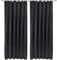 Beautissu 2er Set Blackout Vorhang Blickdicht 140x245 cm Schwarz – Kräuselband Verdunklungsvorhänge Gardine Set mit Universalband für Lange Fenster Wohnzimmer Schlafzimmer – Amelie BK