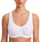 SYROKAN Women's Max Control Solid High Impact Plus Size Underwire Sports Bra for Large Breasts White 40E