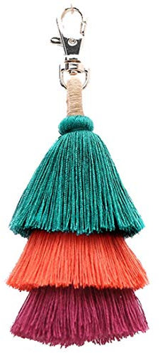 Boho Pompon Quaste Schlüsselanhänger Taschenanhänger Schlüsselanhänger Handtaschen-Anhänger Handtasche Zubehör