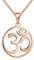 JO WISDOM Damen Kette Silber 925,Halskette Anhänger indische Yoga Om Ohm mit rosévergoldet,Schmuck für Frauen