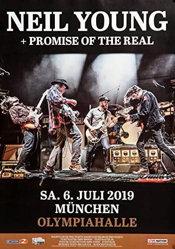 Neil Young - Promise to The Real, München 2019 » Konzertplakat/Premium Poster | Live Konzert Veranstaltung | DIN A1 «