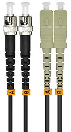 Jeirdus CDL Micro Câble de raccordement fibre optique multimode SC vers ST 10G OM3 50/125 30 m