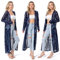 Women's Sequin Cardigan Summer Cover Up Dress Glitter Sparkle Open Front Coat Dresses Duster for Evening Prom, Navy Blue, XL