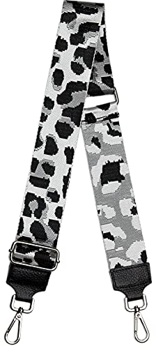 Ever Bloom Verstellbarer 5CM Schultergurt, Mehrfarbiger Breiter Taschengurt Schulterriemen für Damen und Herren, Mädchen DIY Zubehör für Tasche, Jiandai Farben:Leoparde Schwarz
