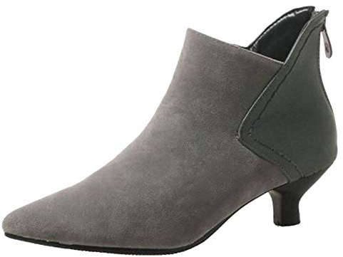 Smilice Stivali corti da donna con tacco Kitten (verde, 45 EU), grigio., 45 EU
