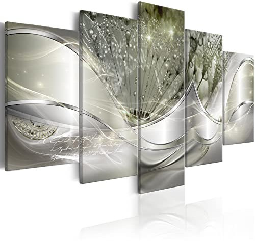 murando Acrylglasbild Abstrakt Blumen 200x100 cm 5 Teilig Wandbild auf Acryl Glasbilder Kunstdruck Moderne Acrylglas Platte Wanddekoration Geschenke Heimdekoration Glasbild Natur Botanik Pusteblume