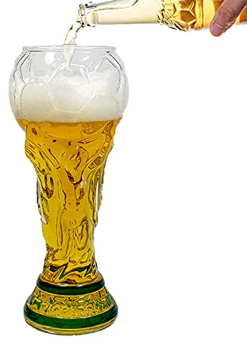 Verre à Bière Coupe du Monde de Football - Trophée Verres pour la Maison, Bar, Fête de Football