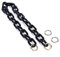 Xiazw 58 cm Einstellbare Acryl Kette Taschenkette Geldbörsen Riemen Schultergurt Taschengurt Ersatz Dekoration für Taschen Handtaschen (Schwarz)