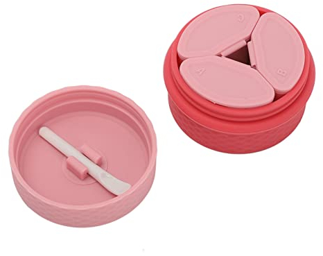 Travel Silicone Makeup Containers Set,Travel Containers for Toiletries,Refillable Empty Silicone Cream Jars with Sealed Lids & Spoon Travel Size