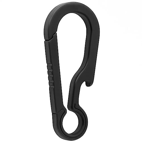 KCFEV Schwarz Titan Karabiner Clip Haken EDC Kleine Heavy Duty Key Clips Anti-Lost Quick Release Schlüsselanhänger für Schlüssel