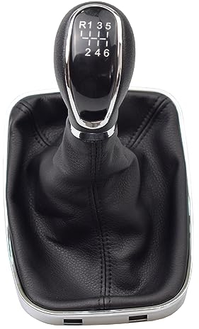 Kakulkomen 6 Gang Schaltknauf, Schalthebel Kopf Schalthebel Gaiter Boot Kit Kompatibel mit OPEL VAUXHALL Insignia 2008 2009 2010 2011 2012 2013 2014 2015 2016 2017 MT