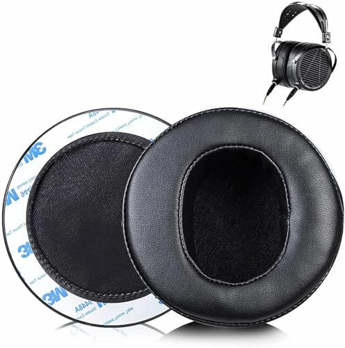 LCD-2 Ersatz-Ohrpolster aus Protein-Leder, kompatibel mit Audeze LCD-2 Classic LCD-3 LCD-4 LCD-4Z LCD-X LCD-XC LCD-MX4 LCD3 LCD4Z LCDXC MX4 Kopfhörer (Schwarz/PU)