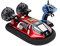 WOLWES 2.4G RC Vehicle ，RC Ship Remote Control Boat Amphibious Hovercraft All Terrain Water Beach Pool Radio Controlled Boat Waterproof Electric Toys Car Kids Birthday Gifts