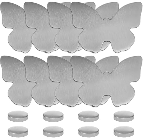 Sporgo 8 Stück Magnet Tischdeckenbeschwerer: Magnetische Schmetterling Tischdeckenklammern aus Edelstahl, Tischdecke Beschwerer Tischdecken Beschwerer draußen, für Tischdecken Vorhang Kühlschrank