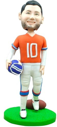 RODMAIE Wackelkopf-Puppe, personalisierbar, Fußball-Geschenke für ihn, personalisierbar, Fußball-Wackelköpfe, Fußball-Trainer, beste Fußball-Geschenke für Männer, Geburtstagsgeschenk