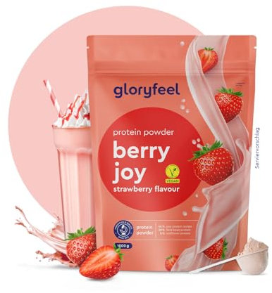 Proteine Vegan 1kg, 22g de Proteine, Goût de Fraises, Poudre de Protéines Végétales Isolate de Pois, Fèves et Tournesol, Augmentation et Croissance Musculaire*, Faible en Sucre, Sans Lactose