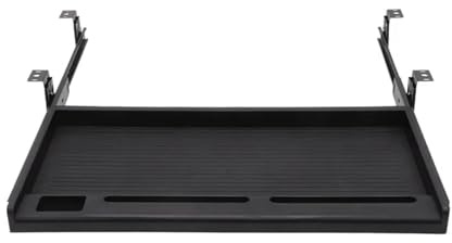 YWJLQH Keyboard Tray unter Dem Schreibtisch Ausziehbare Tastaturablage Computerschublade Gleitende Konstruktion Strapazierfähige Materialausführung für Büro, Schwarz