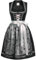 Funspread Dirndl Damen Midi Schwarz - Dirndlkleid mit Spitzenschürze Trachtenmode Kleid für Oktoberfest 38