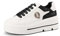 QUEEN HELENA Casual Sneakers Turnschuhe Platform Leichte Damen X29-15, X31 15 White Black, 38 EU