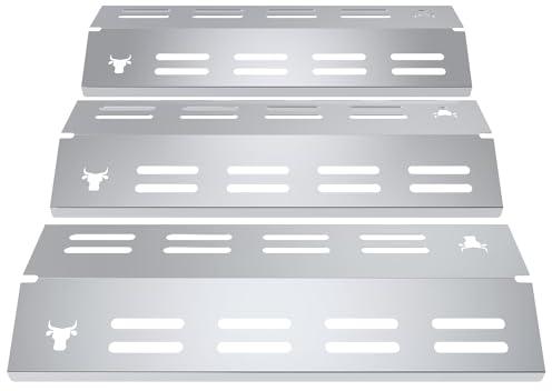 tuning-art GA37 Gasgrill Brennerabdeckung Edelstahl kompatibel mit Enders San Diego 3 Gasgrills | Brennerschutz | Passgenau, Farbe:3er Set Chrom Bulle