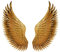 Donened - Wanddeko Metall, 1 Paar Engelsflügel Wandskulptur Metall, 3D Angel Wings Wanddekoration, 50 x 115CM, Wanddekoration für Zuhause, Büro, Wohnzimmer, Dekoration (Gold)