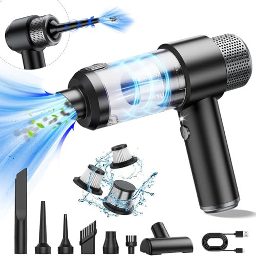 Kabellos Handstaubsauger, 13000Pa Akku Handstaubsauger, Aufladbar Tragbar Leicht Staubsauger mit LED-Licht, Auto Staubsauger mit Zubehör für den Haus, Auto, Küche, Tierhaare, Office Reinigung