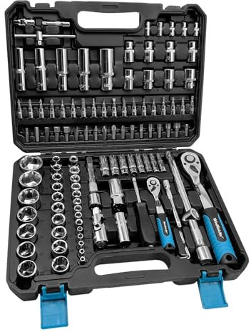 WinHolder Ratchet Wrench Socket Set DIY Tools, Bits, with Case (108PCS)