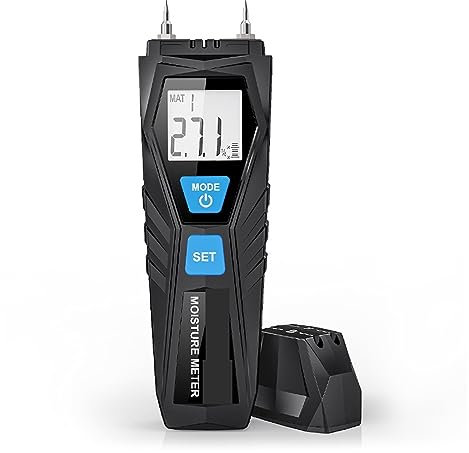 Feuchtigkeitsmesser, Feuchtigkeitsdetektor, Zwei Pins Feuchtigkeit Meter for Holz Digital Holz Damp Detector Tragbare Feuchtigkeit Tester Wand Hygrometer Holz Feuchtigkeit Tester für Gartenarbeit, Lan