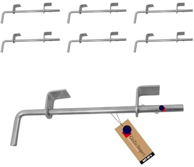 GeZu Impex Verrou porte cadenas Galvanoplastie Lot de 6 450 X 73 mm targette de blindée fermeture pêne coulissant loquet