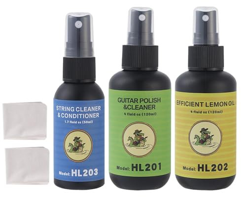 Gitarrenreiniger, Akustikgitarren-Reinigungsset, Bass-Pflege-Zubehör, Saiteninstrument, Wartungswerkzeug für Männer, Jugendliche, Kinder, Erwachsene