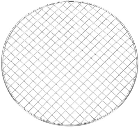 sourcing map Grille de cuisson ronde, diamètre 24,9 cm, grille de barbecue en acier inoxydable, grille de barbecue à fil croisé pour la cuisson, la friteuse à air, argent