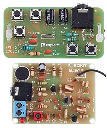 76-10 8M FM Stereo Radio DIY Kit Wireless FM Radio Sender und Empfängermodul Frequenzmodulation Lötpraxis(Transmitter-Receiver)