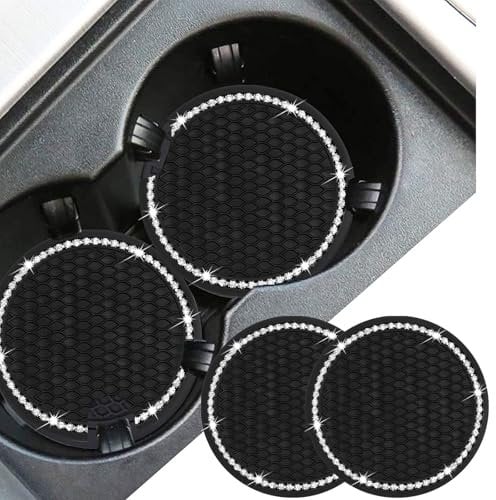 LSYZGRBC 2PCS Car Cup Coaster, for Audi A1 A1 S-Line A1 Sportback A1 S 1995-2025 Drink Holder Coaster Gadget Auto Insert - Anti Slip Universal Vehicle Interior Accessories
