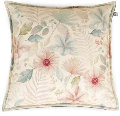 rucomfy Fibre Filled Watercolour Botanical Cushion. Home Decor Pillow, Extra Soft Fabric Throw Cushions. 45 x 45cm Throw Cushion