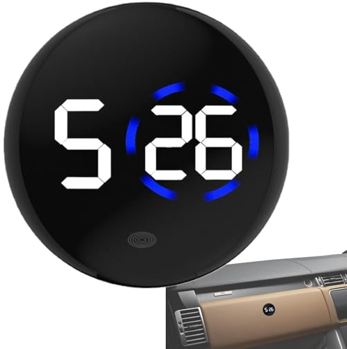 Uhr zum Aufkleben für das Armaturenbrett im Auto – 2,5-Zoll-LED-Digital-Küchentimer | Wasserdichte Autouhr für Armaturenbrett, Lüftungsschlitze, LKW, Wohnmobil, Boot und Reisen