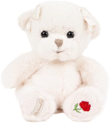 Bukowski Teddybär Julita weiß mit Schleife 18 cm Plüschteddybär Stofftier