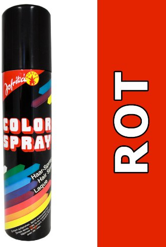NET TOYS Haarspray rot Colorspray Haarcoloration Farbspray rotes Haar Spray Karneval Haarsprays Colorsprays Haarcolorationen