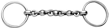 Korsteel Stainless Steel Waterford Loose Ring Bradoon Snaffle Bit, 6