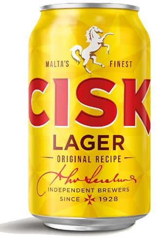 CISK Maltese Lager Beer, 24 x 330 ml, 4.2%, CANS