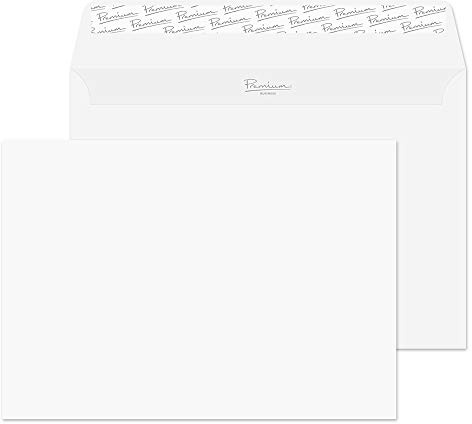 Blake Premium Business 31455 Briefumschläge Haftklebung Ice Weiß Wove C5 162 x 229 mm 120 g/m² | 50 Stück