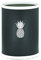 Kraftware kasualware Designs Abfall Korb 13 Quart. Ananas, oval, 35,6 cm schwarz