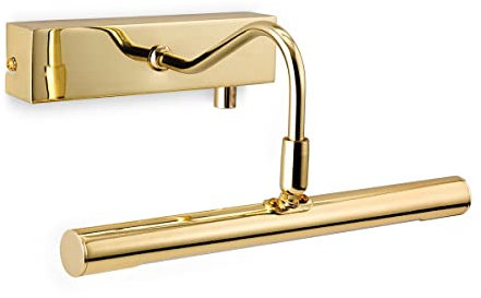 Firstlight LED Picture Light with Dimmer Switch, Polished Brass