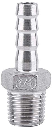 Verbindungsst¨¹ck f¨¹r Schlauch, gekoppelt, mit Gewinde, Adapter, Schlauchschaft aus Edelstahl, SS304 1/8 Zoll ~ 3/4 Zoll (1/4 x 8 mm)