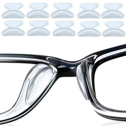 5 Paar Silikon Nasenpads Für Brillen, 2,5mm Anti-rutsch-weiche Gläser Kissen Aufkleber Für Sonnenbrille Brille (Transparent)