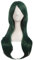 MapofBeauty 28 Zoll/70cm Langes Lockiges Seitenschläger Haarspitzen Kostüm Cosplay Perücke (Pine Grün)